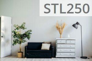 dresser beside sofa