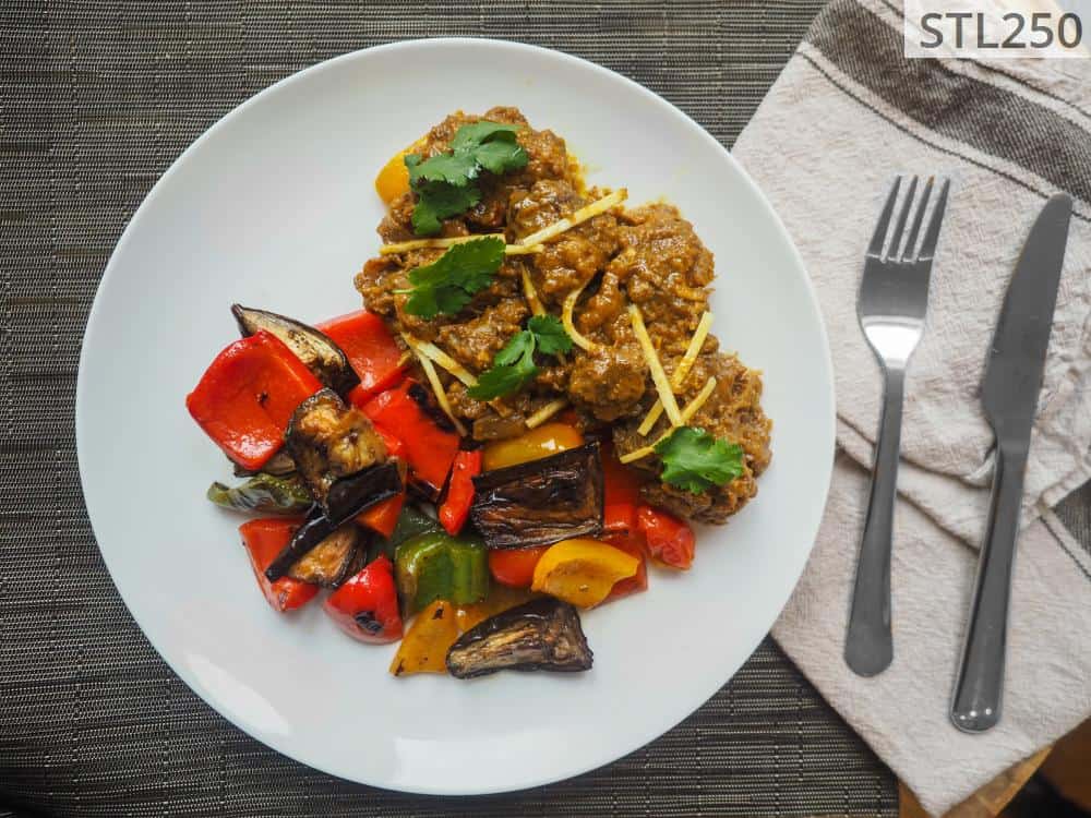 plato con verduras