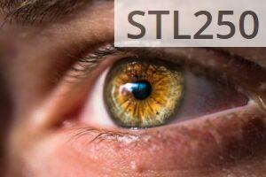 close-up photo of human eye