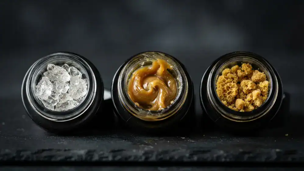 Diferencias visuales entre formatos de concentrados de CBD